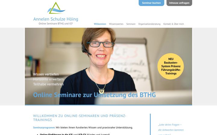 Screenshot of bthg-icf-fortbildung.de