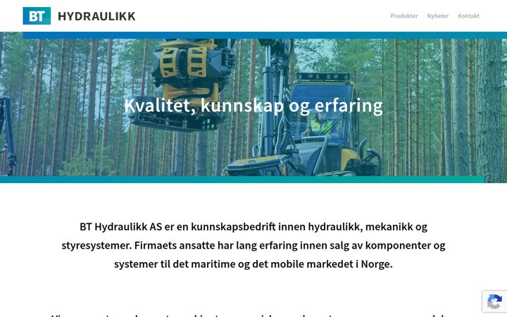 Screenshot of bthydraulikk.no