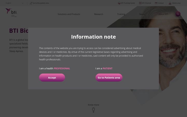 Screenshot of bti-biotechnologyinstitute.com