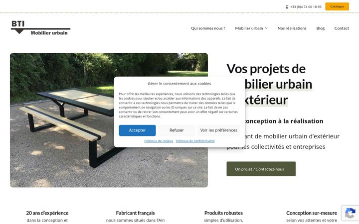 Screenshot of bti-mobilierurbain.fr