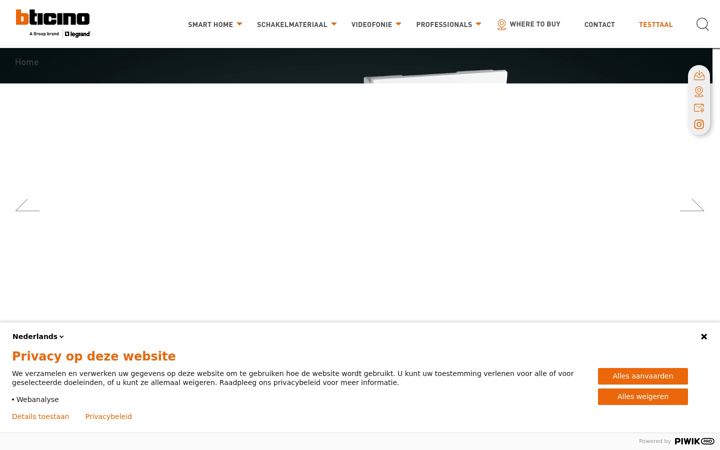 Screenshot of bticino.be