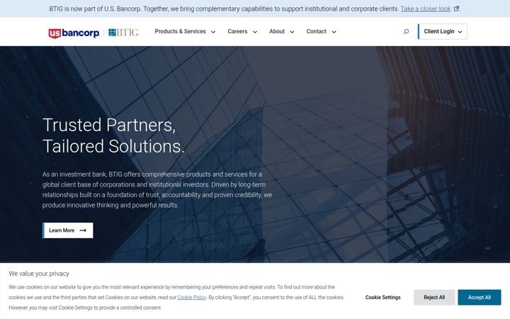 Screenshot of btig.com