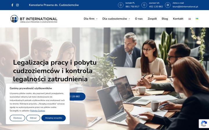 Skjermbilde av btinternational.pl