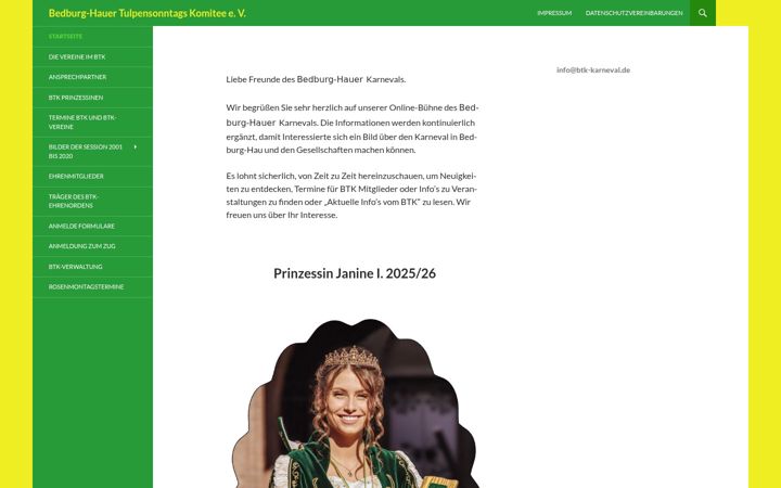 Ekrānuzņēmums no btk-karneval.de