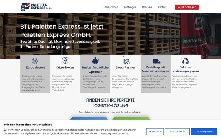 Screenshot of btl-palettenservice.de