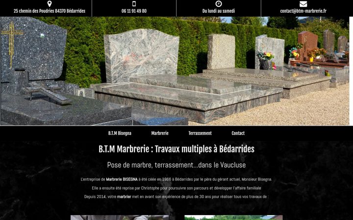 Screenshot of btm-marbrerie.fr