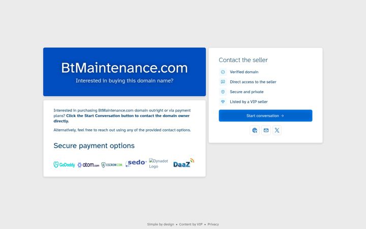 Screenshot of btmaintenance.com