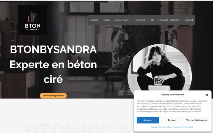 Екранна снимка на btonbysandra.fr