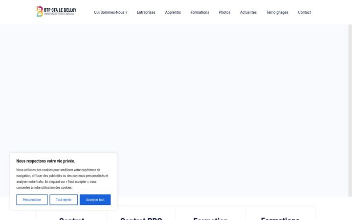 Screenshot of btp-cfa-lebelloy.fr