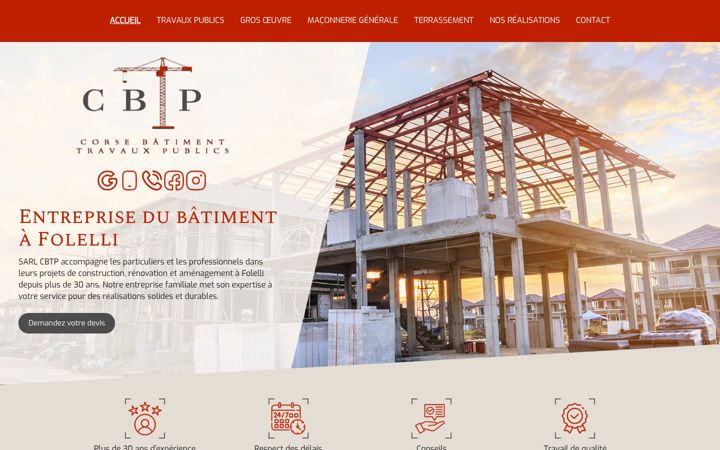 Screenshot of btp-corse.fr