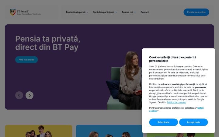 Screenshot of btpensii.ro