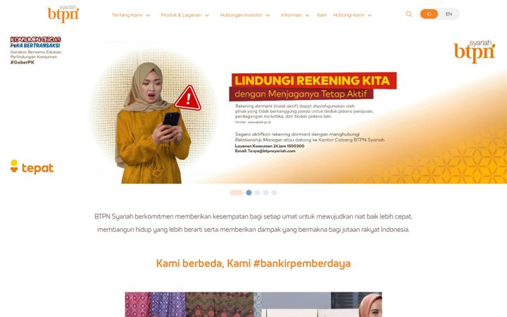 Screenshot of btpnsyariah.com