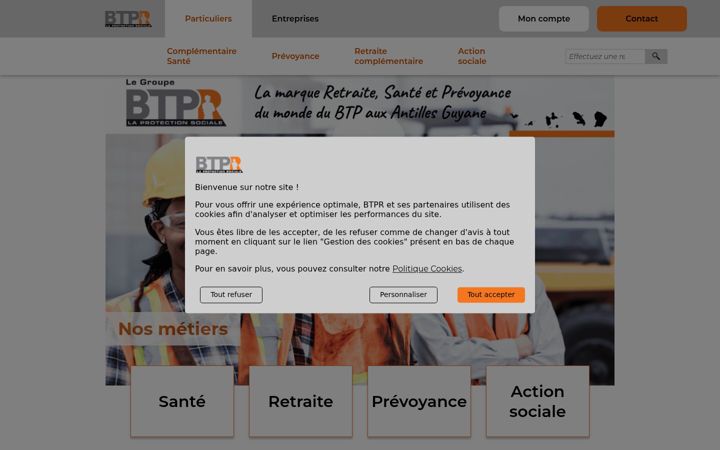 Screenshot of btpr.fr