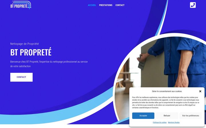 Screenshot of btproprete.fr