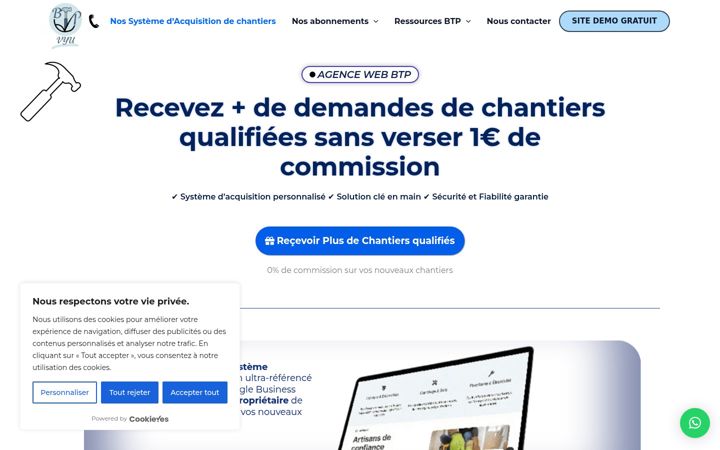 Screenshot of btpvyu.fr