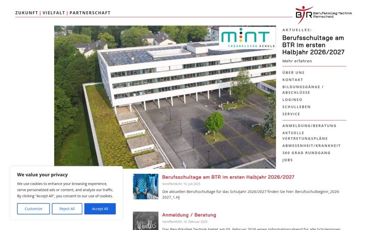 Ekraanipilt saidist btr-rs.de