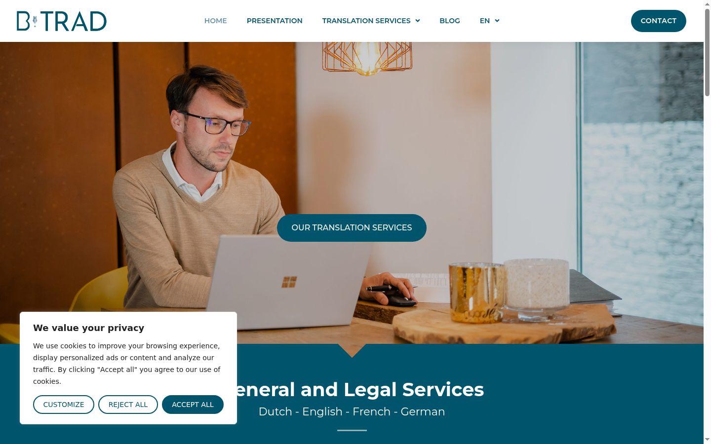 Screenshot del banner di consenso mostrato prima di qualsiasi interazione