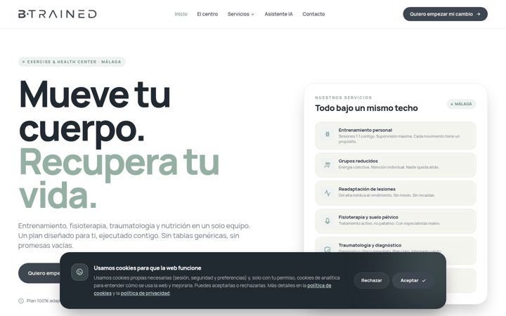 Screenshot of btrainedstudio.com