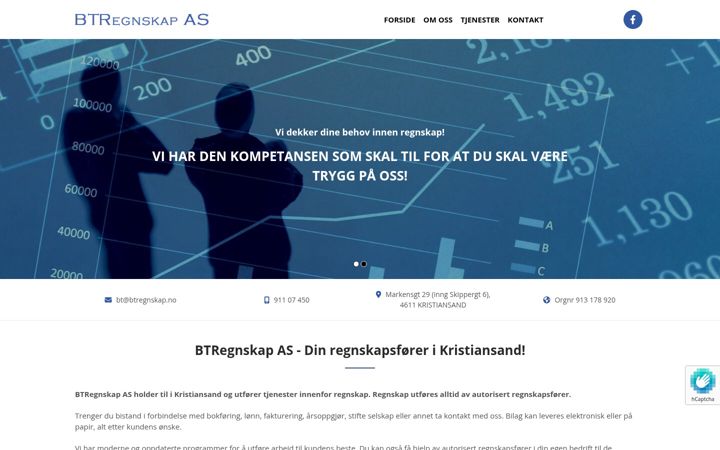Screenshot of btregnskap.no