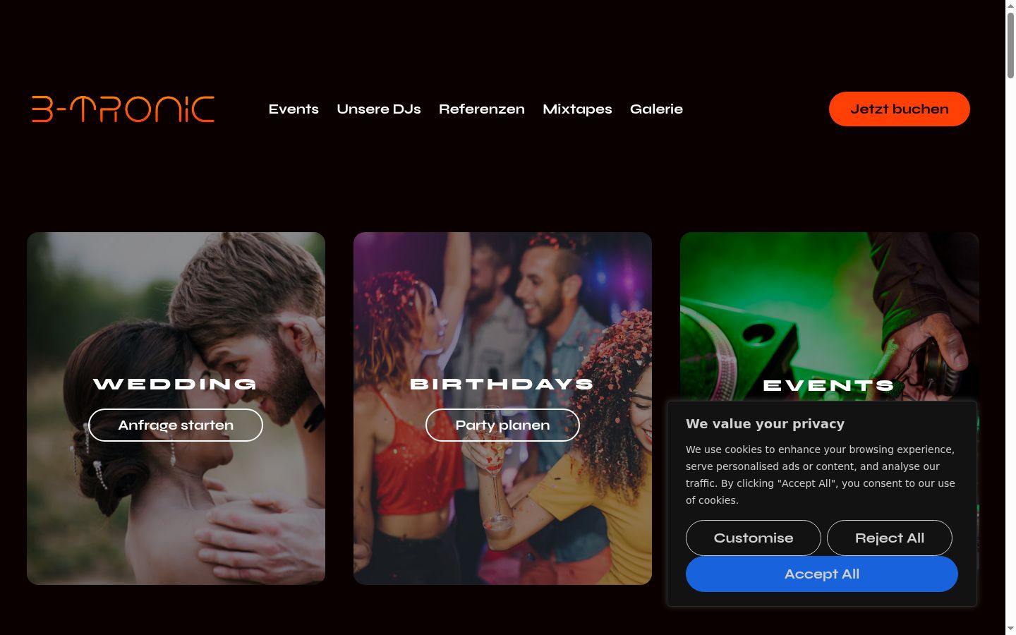 Screenshot του banner συγκατάθεσης που εμφανίστηκε πριν από οποιαδήποτε αλληλεπίδραση