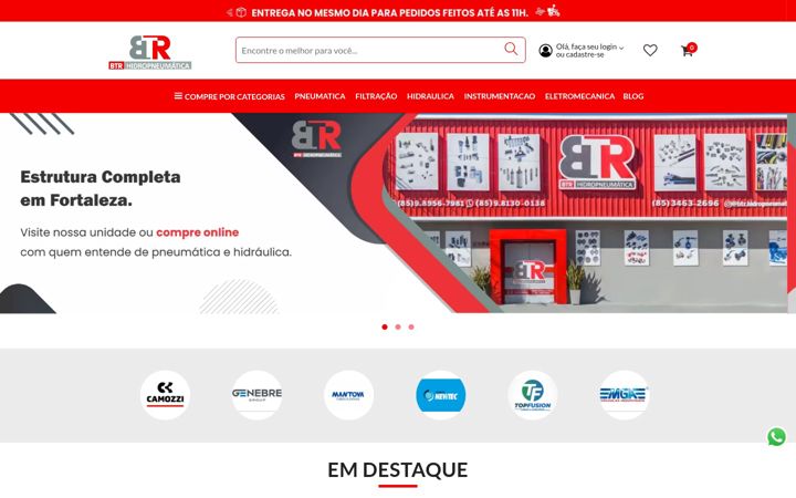 Screenshot of btrpecas.com.br