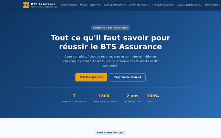 Екранна снимка на bts-assurance.fr