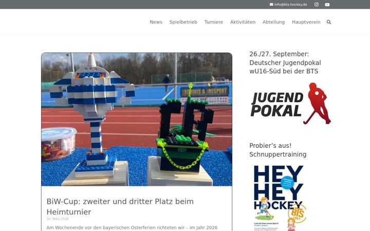 Ekraanipilt saidist bts-hockey.de