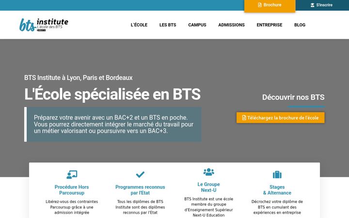 Screenshot of bts-institute.com