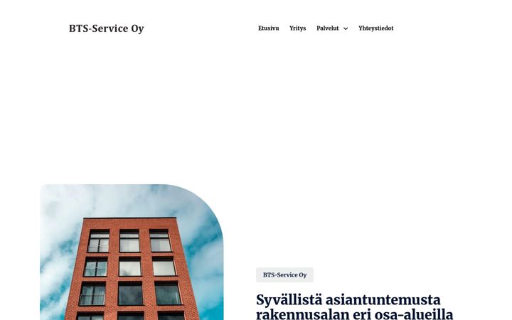Screenshot of bts-service.fi