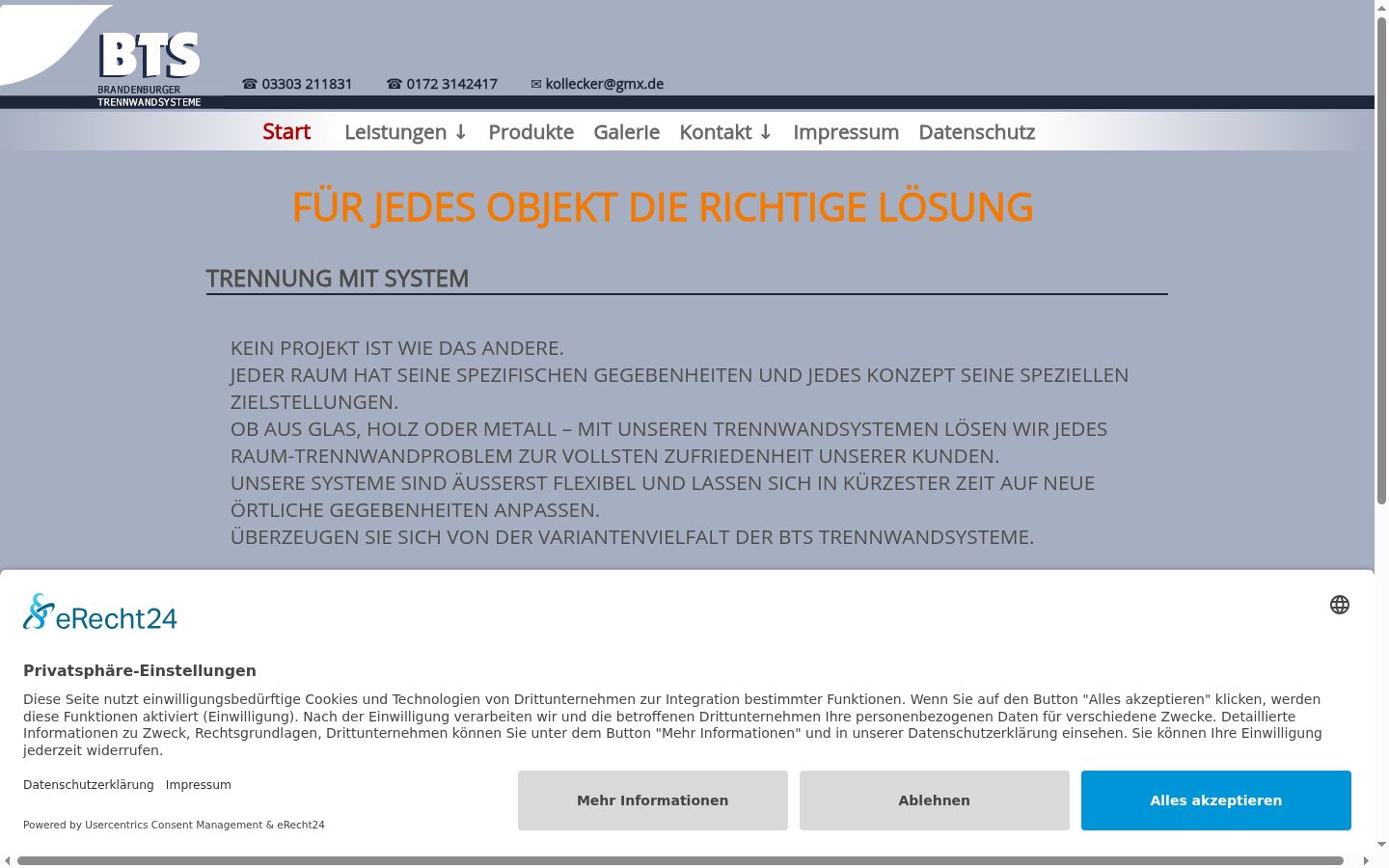 Screenshot del banner di consenso mostrato prima di qualsiasi interazione