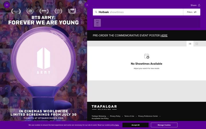 Screenshot of btsarmymovie.com