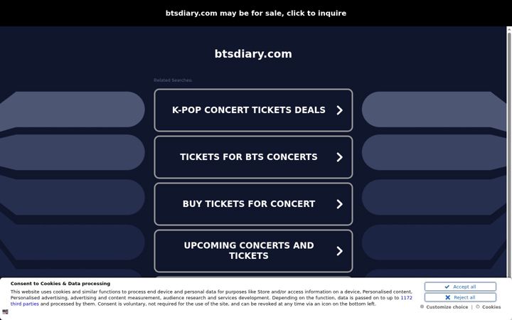 Screenshot of btsdiary.com