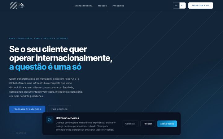 Screenshot of btsglobalcorp.com