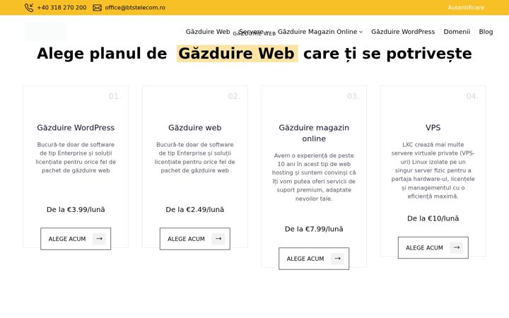 Screenshot of btstelecom.ro