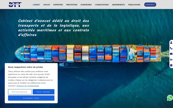 Екранна снимка на btt-avocat.fr