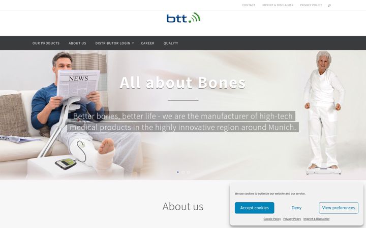 Screenshot of btt-health.com