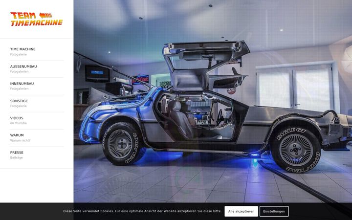 Skjermbilde av bttfdelorean.de