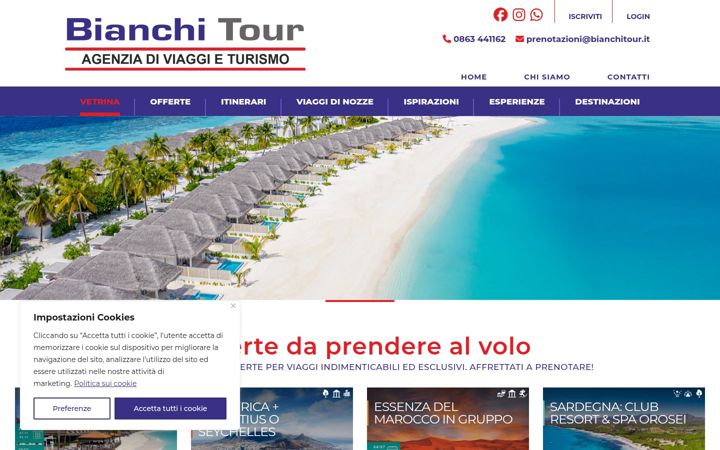 Screenshot of btviaggieturismo.it