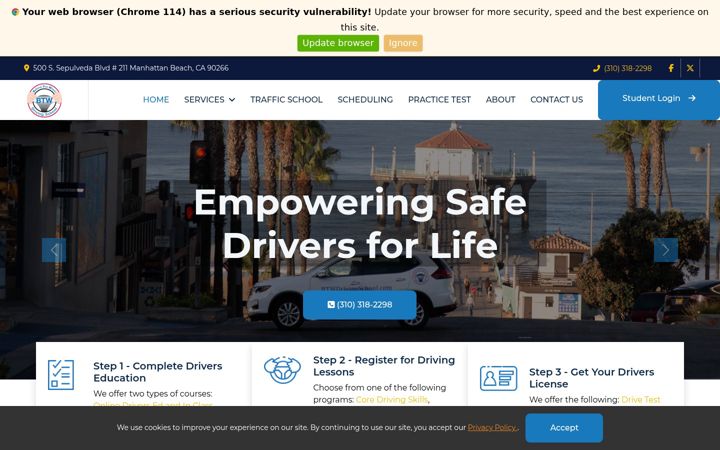 Screenshot of btwdrivingschool.com