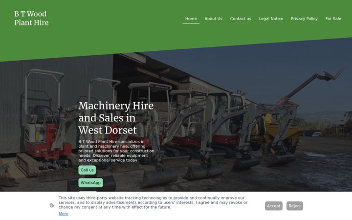 Screenshot of btwoodplanthire.co.uk