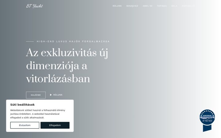 Screenshot stránky btyacht.hu