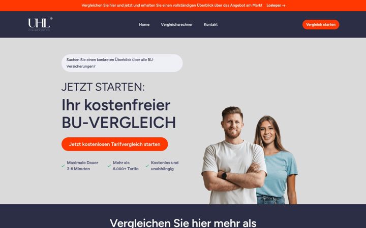 Screenshot of bu-tarifvergleich.de