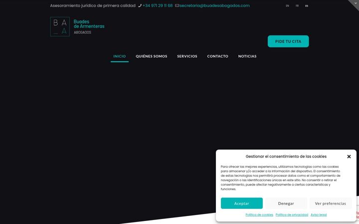 Screenshot of buadesabogados.com