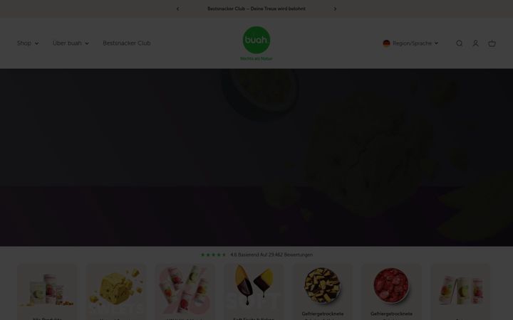 Posnetek zaslona buah.de