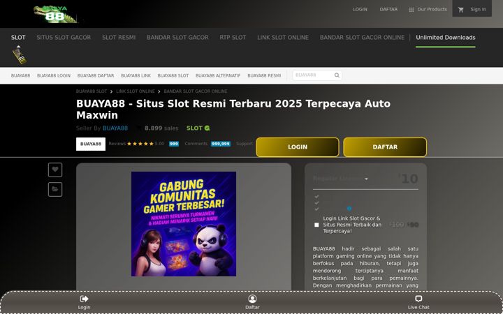 Screenshot of buaya88resmi.com