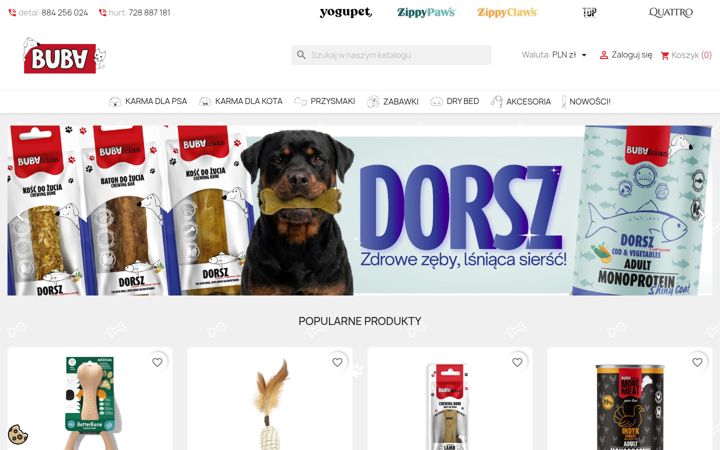 Screenshot van bubapet.pl