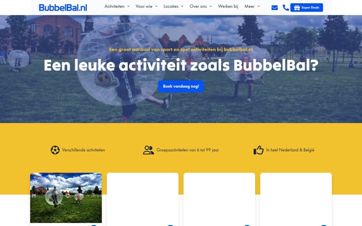 Capture d'écran de bubbelbal.nl
