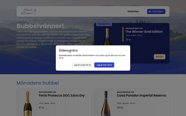 Screenshot of bubbelklubben.se