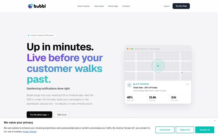 Screenshot of bubbl.tech