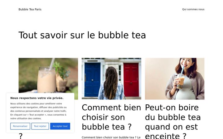 Screenshot of bubble-tea-paris.com